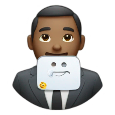 an employee with a ring around him with the inscription Neofos sticker