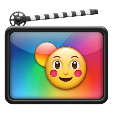 big screen with a movie sticker