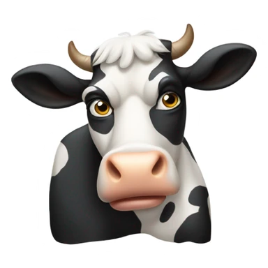 cow facepalm sticker
