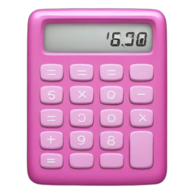 pink calculator sticker