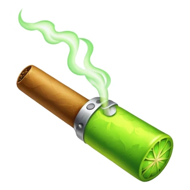 Lime green smoking blunt sticker