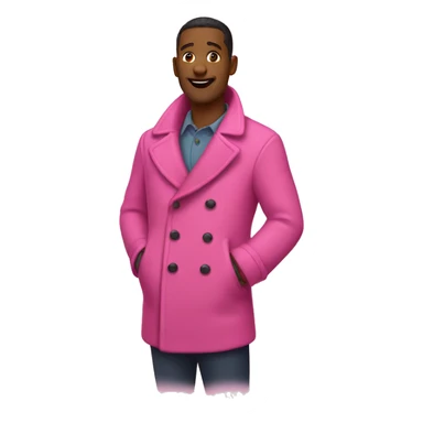 Pink pea coat sticker