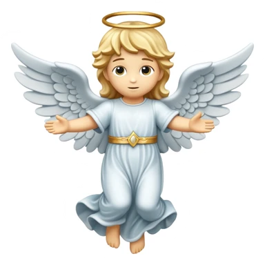 flying angel kid made in stone sticker