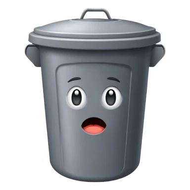  garbage bin, without recycle symbol sticker