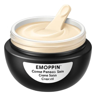 crème soin avec ecriture sticker