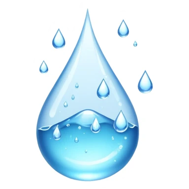 water droplet with splash and sparkles sticker