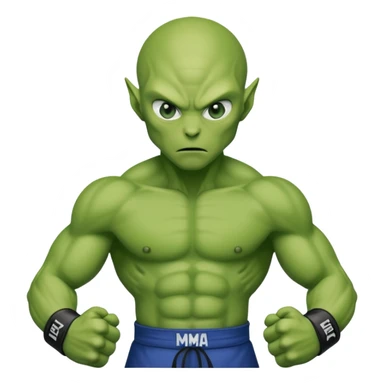 alien MMA fighter sticker
