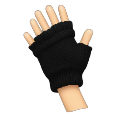 Black Fingerless Gloves sticker