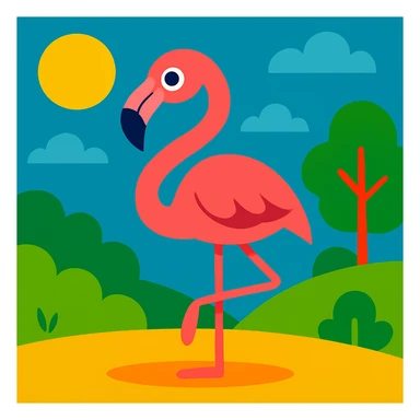 Flamingo sticker