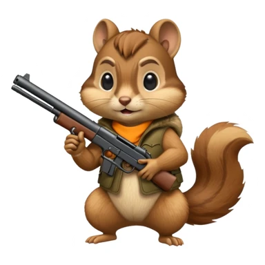Chipmunk with a gun  sticker