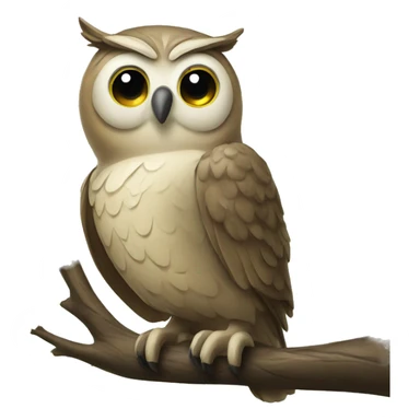 Owl on a branch sticker