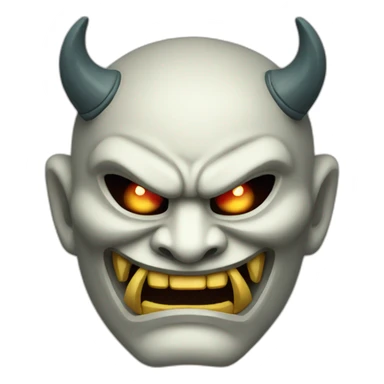 oni mask sticker