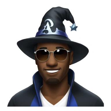 P diddy with a wizard hat on sticker