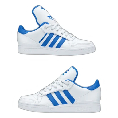 Adidas shoes bleu and White sticker