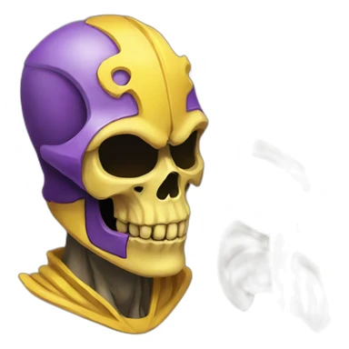 skeletor yellow and purple sticker