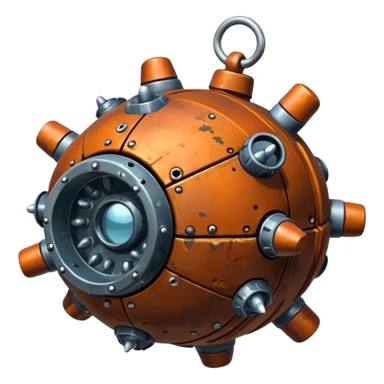 hyper realistic sea ​​mine sticker