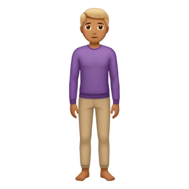 full body of a man thinking sticker