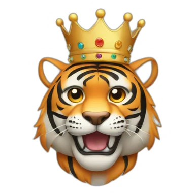 Tiger with crown sticker