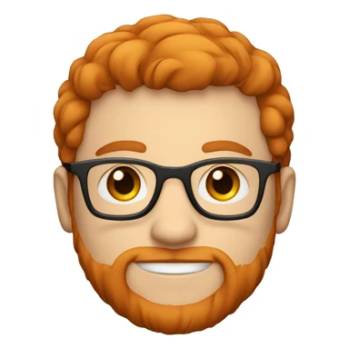 red-haired IT support technician with a very short beard wearing glasses sticker