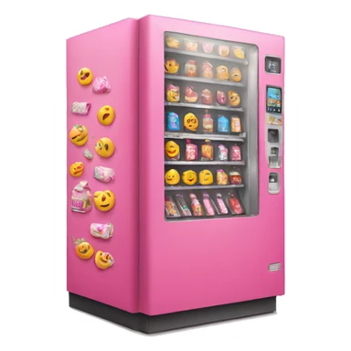 pink vending machine sticker