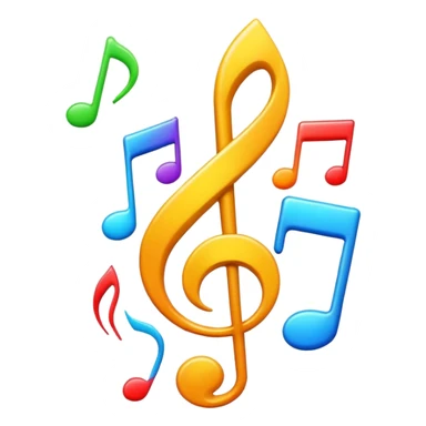 signos de musica de colores sticker