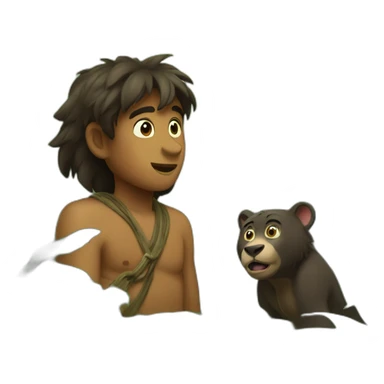 Mowgli jungle sticker
