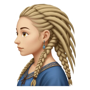 slavic woman with dreadlocks side view sticker
