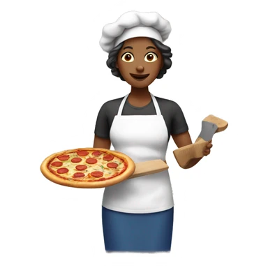 mom cooking pizza sticker
