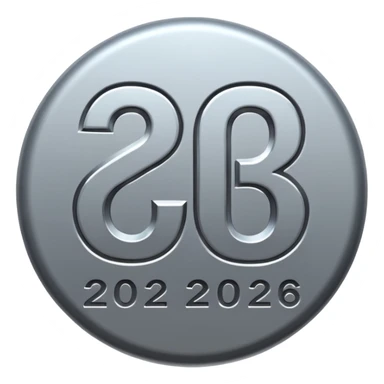 inscription "2026"  sticker