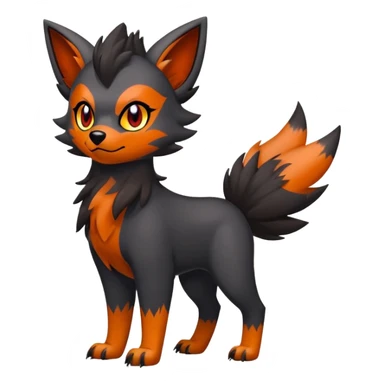 Zorua-Houndour-Fakémon-hybrid-creature (full body)  sticker