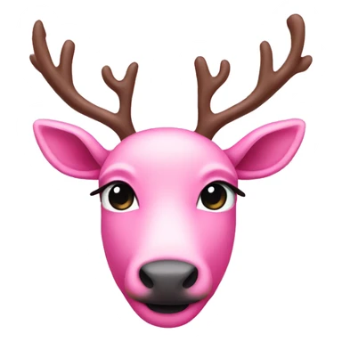 Pink reindeer sticker