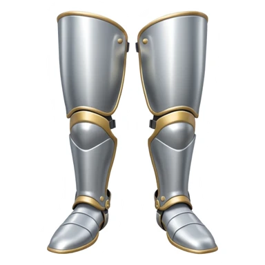 pair of silver platelegs leg armor, very light silver, no gold, matching previous platebody style sticker