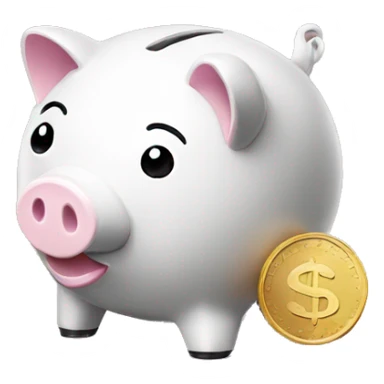 piggy bank aside with a coin  sticker