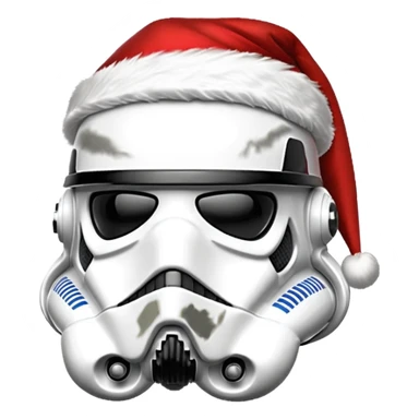 storm trooper helmet santa sticker