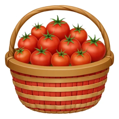 tomato and other fruits in basket sticker