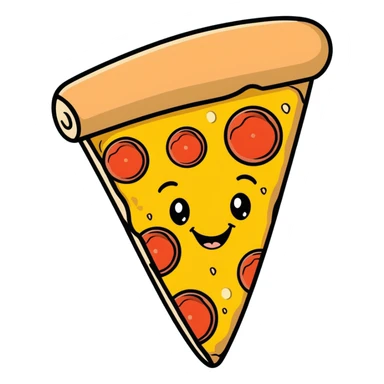Pizza face sticker