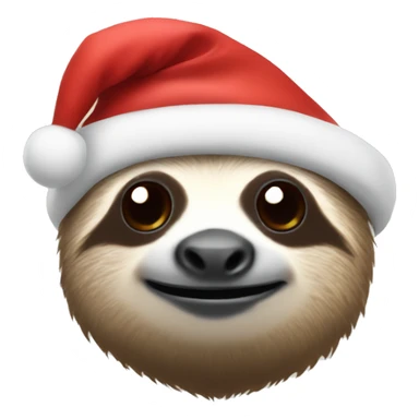 Sloth with Santa hat sticker