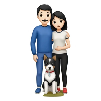 Quiero una pareja con un perro Fox terrier sticker