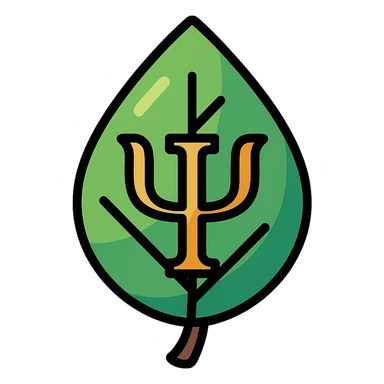 leaf or flower icon emoji, clear outlines, strong shadows and highlights, psychology and psychosomatics theme sticker