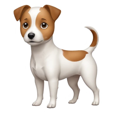 a white jack russell cross sticker