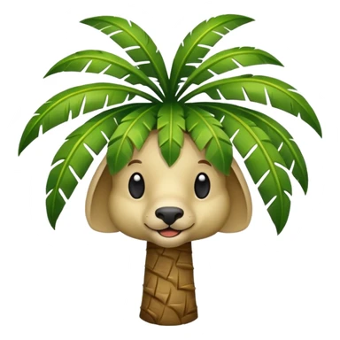 un animal avec une coupe de palmier sticker