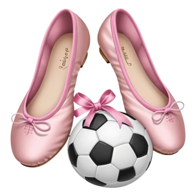 Ballet shoes and soccer ball sticker