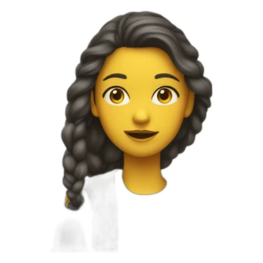 Girl in blue and yellow sweater sticker