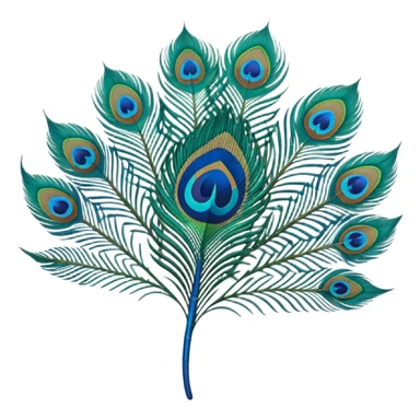 Peacock feather single sticker