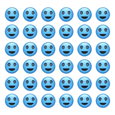 Aesthetic blue emoji sticker