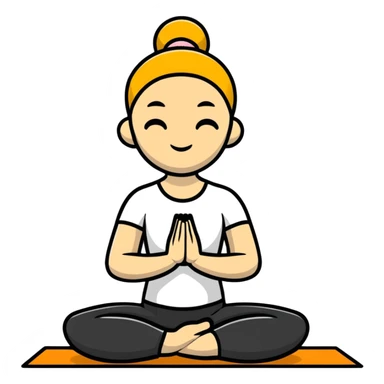 person doing yoga sticker