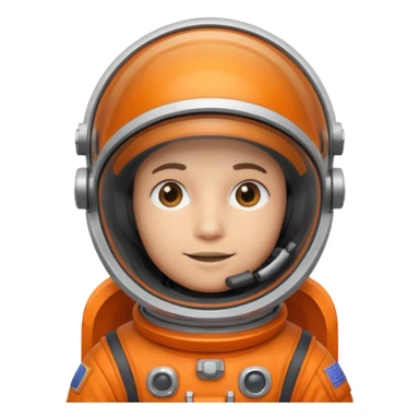 Engineer in an orange astronaut suit sticker