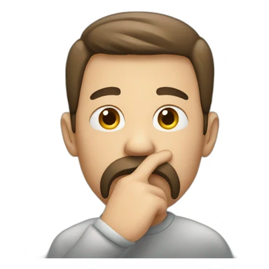 a man holding his nose sticker