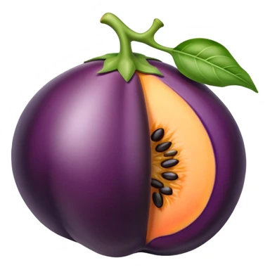Aubergine in a Peach  sticker