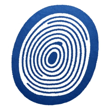 ink finger print on paper sticker